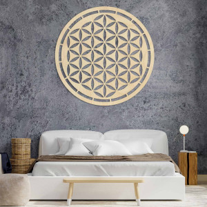 Mandala ze dřeva obraz na stěnu dekorace z překližky HARMONY
