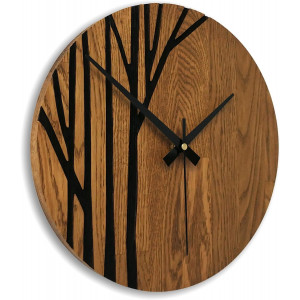 Dřevěné nástěnné hodiny s dubovým dřevem konáre I SENTOP...