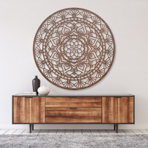 Dřevěná Mandala Klid – Dekorativní Symbol Rovnováhy I...