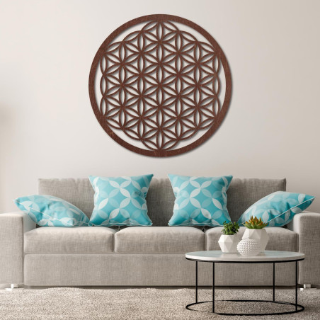 Dřevěná nástěnná dekorace Květ života, posvátná geometrie mandala. Dřevěná nástěnná dekorace Květ života, posvátná geometrie mandala.
