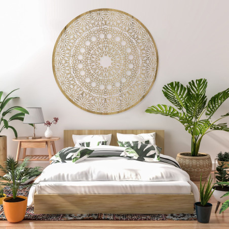 Elegantní mandala ze dřeva jako stylová nástěnná dekorace