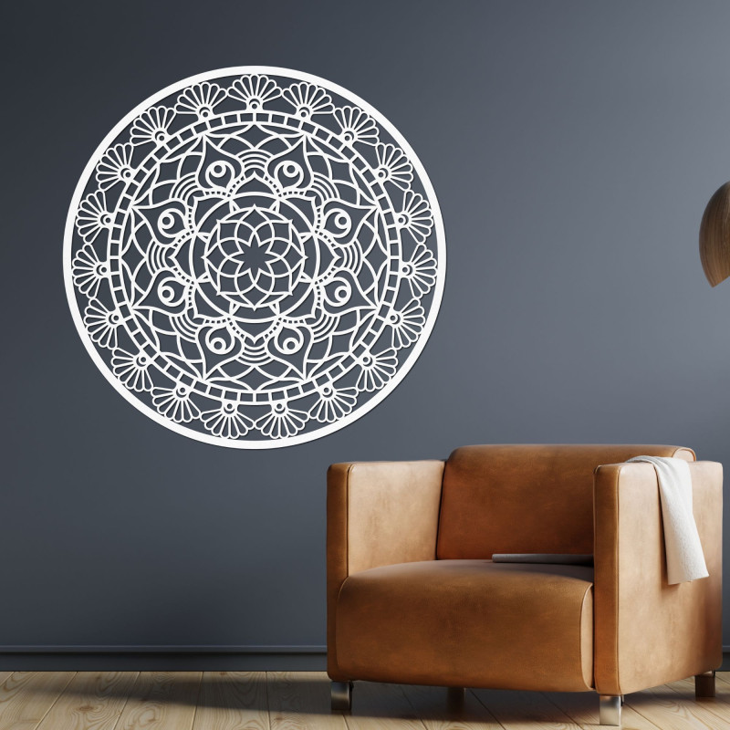 Vyřezávaná moderní mandala květ života - ZIBEZI