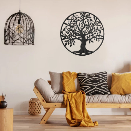 Dřevěná dekorace na zeď ve tvaru stromu života je stylovým a elegantním doplňkem, který oživí každý interiér. Dřevěná dekorace na zeď ve tvaru stromu života je stylovým a elegantním doplňkem, který oživí každý interiér.