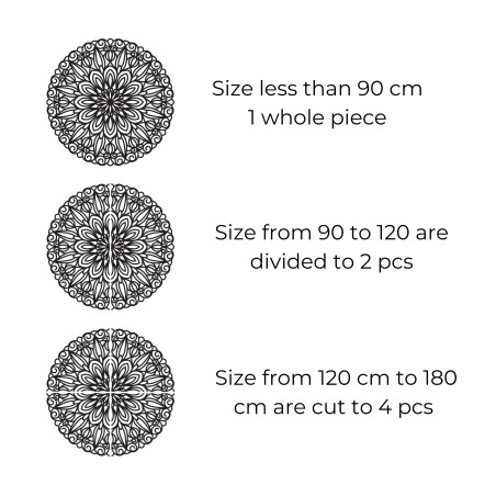 Vyřezávaná dřevěná mandala na zeď květ času - ORIN