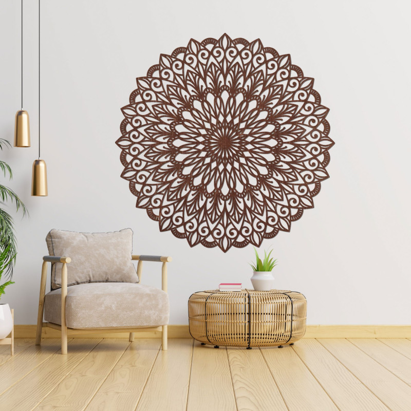 Dřevěná mandala na zeď – Elegantní Dekorace pro Váš Domů