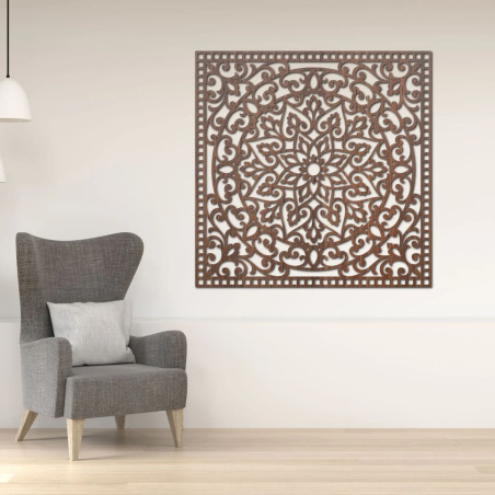 Dřevěný nástěnný obraz čtvercový - orientální mandala Dřevěný nástěnný obraz čtvercový - orientální mandala