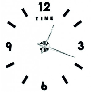 STYLESA moderní nástěnné hodiny TATKO S038B černé