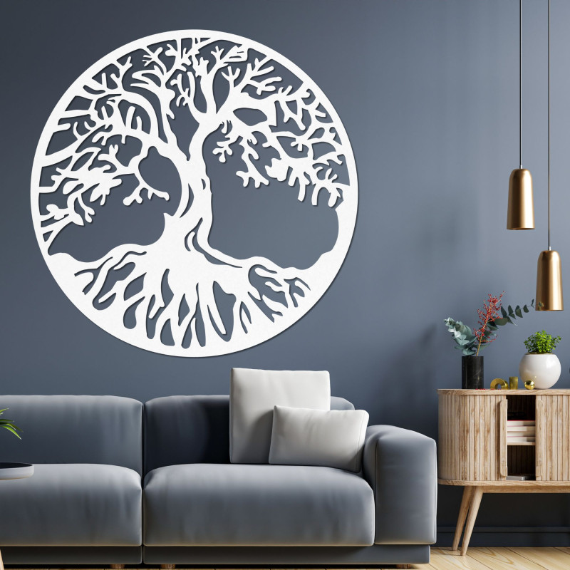 Dřevěný strom života na zeď s elegantním přírodním designem