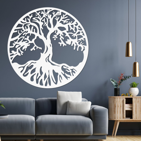 Dřevěný strom života na zeď s elegantním přírodním designem