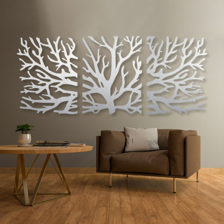 Třídílný obraz strom – moderní dekorace do obývacího pokoje s elegantním designem.