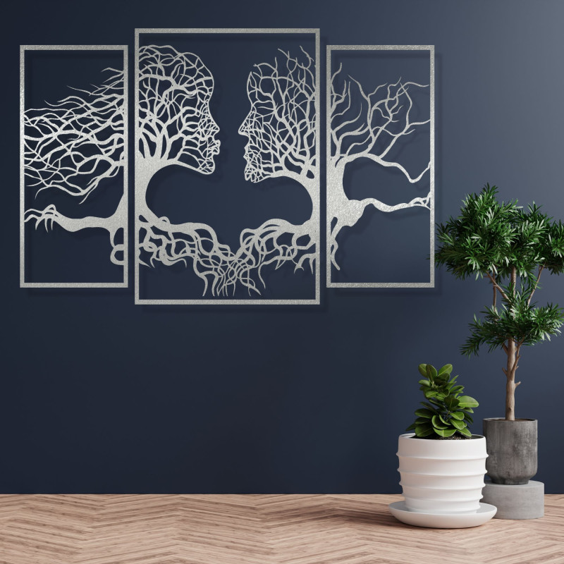 Dřevěný obraz na zeď Žena a Muž | SRDCE