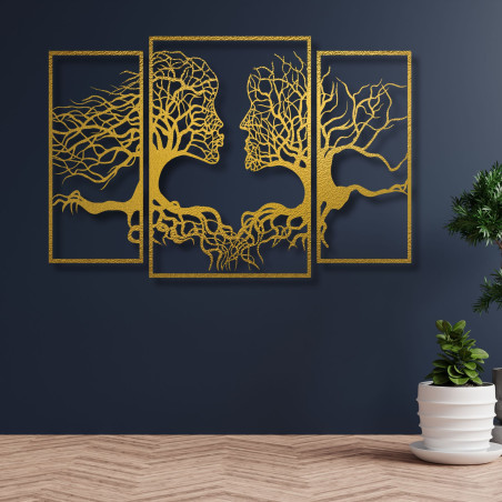 Dřevěný obraz na zeď Žena a Muž | SRDCE