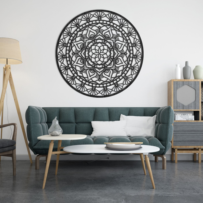 Dřevěná mandala na zeď - Aura Design