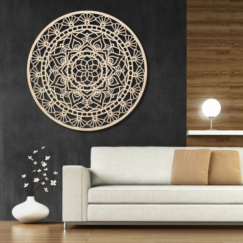 Dřevěná mandala na zeď - Aura Design