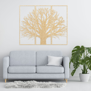 Třídílný stylizovaný obraz stromu - Přírodní inspirace -... 2