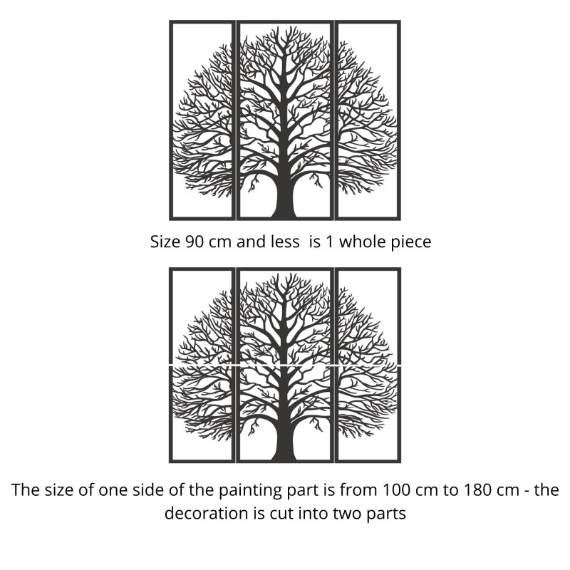 Stylová dekorace na zeď: Přírodní motiv stromu v elegantním hnědém provedení.