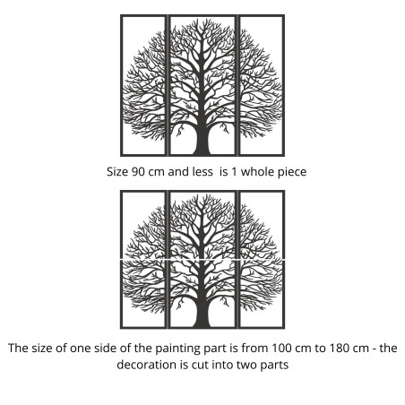 Stylová dekorace na zeď: Přírodní motiv stromu v elegantním hnědém provedení.