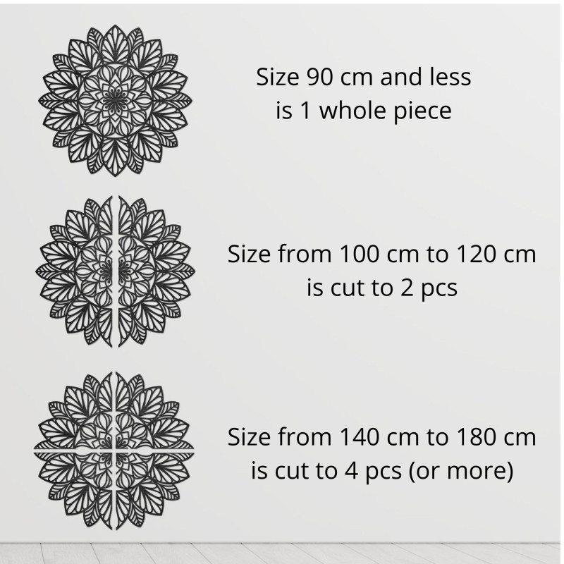 Dřevěná mandala na zeď, dřevěná dekorace