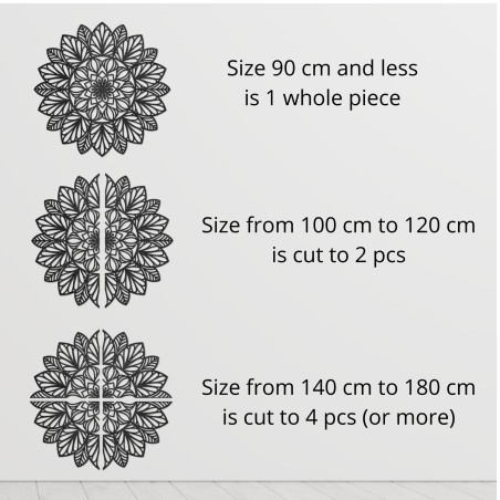 Dřevěná mandala na zeď, dřevěná dekorace