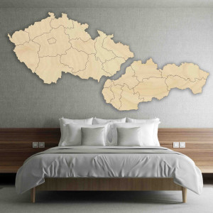 Dřevěná mapa Československé republiky