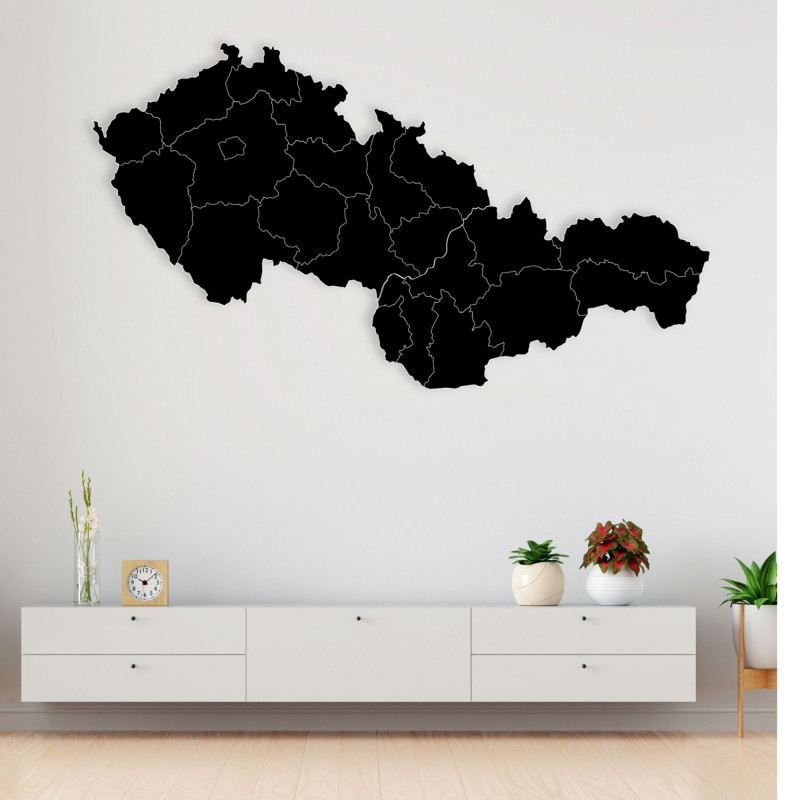 Dřevěná mapa Československé republiky