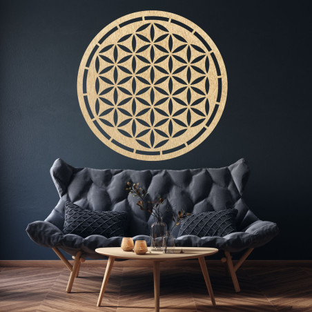 Dřevěná mandala, dekorace na zeď - HAAMONY