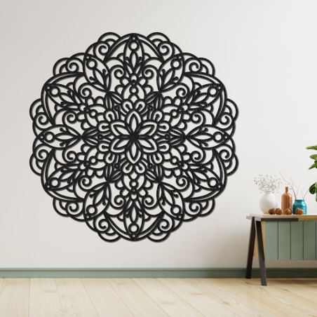 Dřevěná mandala na zeď - symbol harmonie a rovnováhy