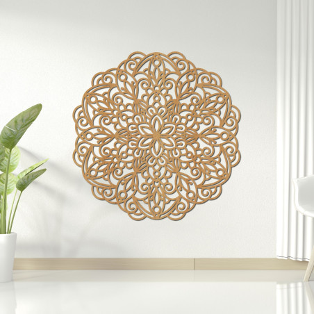 Dřevěná mandala na zeď - symbol harmonie a rovnováhy