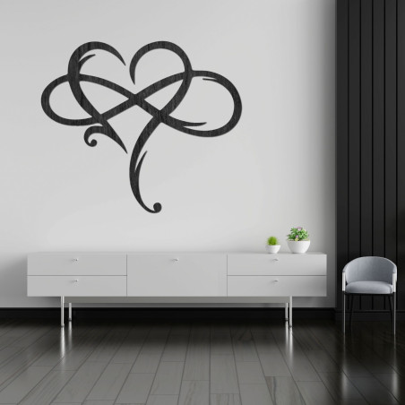 Dřevěné srdce na zeď - INFINITY LOVE Dřevěné srdce na zeď - INFINITY LOVE
