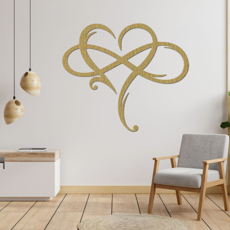 Dřevěné srdce na zeď - INFINITY LOVE Dřevěné srdce na zeď - INFINITY LOVE