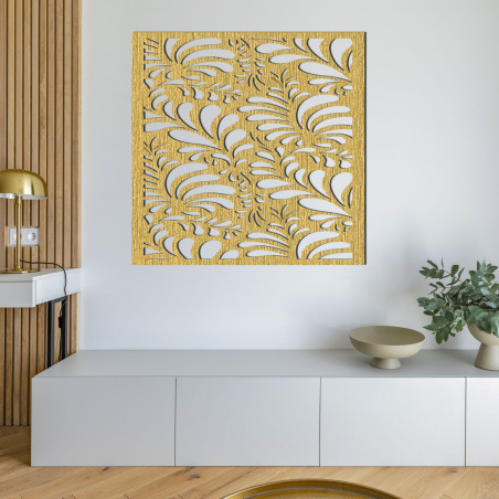 Vyřezávaný dřevěný obraz na zeď - HERBA