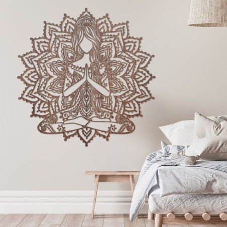 Dřevěná dekorace mandala na zeď | SERENITAS