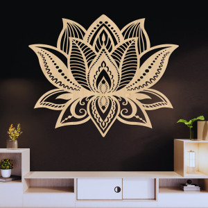 Dřevěná dekorace na stěnu mandala - FLORALIS