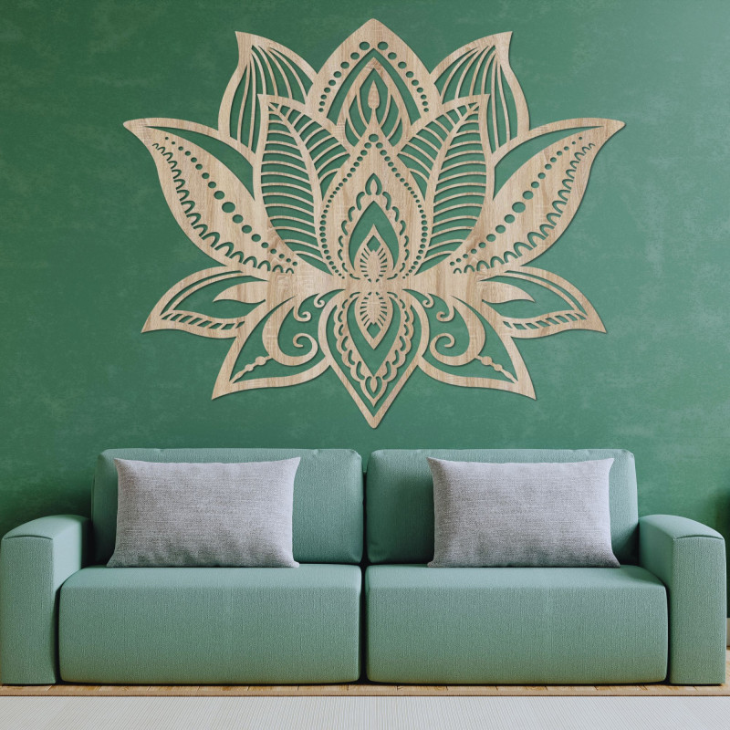 Dřevěná dekorace na stěnu mandala - FLORALIS