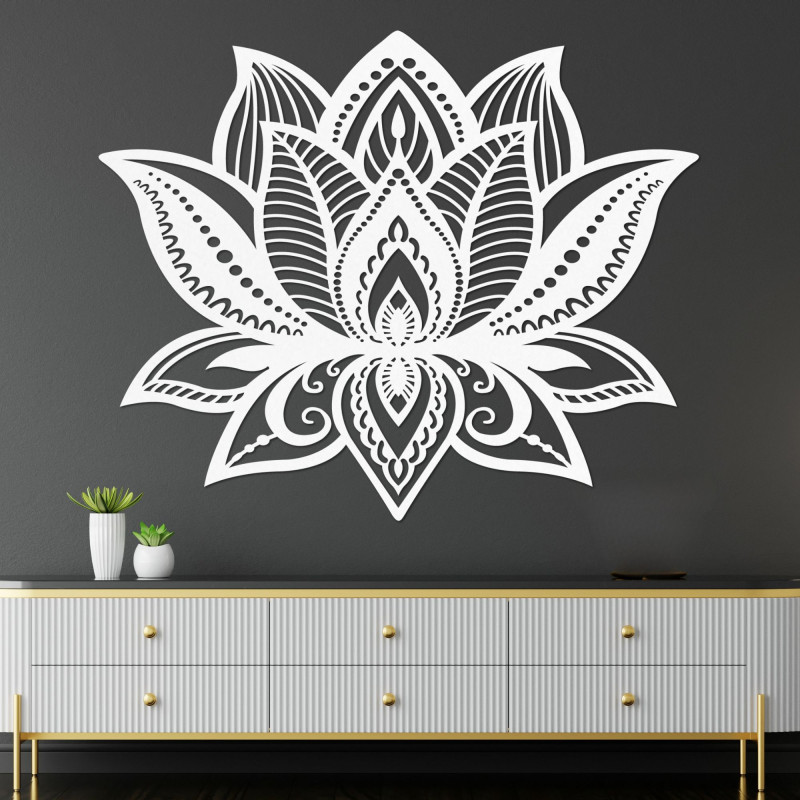 Dřevěná dekorace na stěnu mandala - FLORALIS