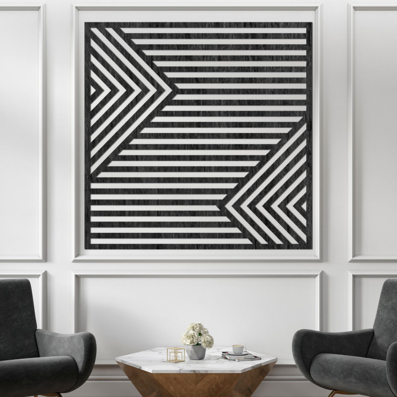 Čtvercový obraz je ztělesněním čistoty a harmonie geometrických linií.