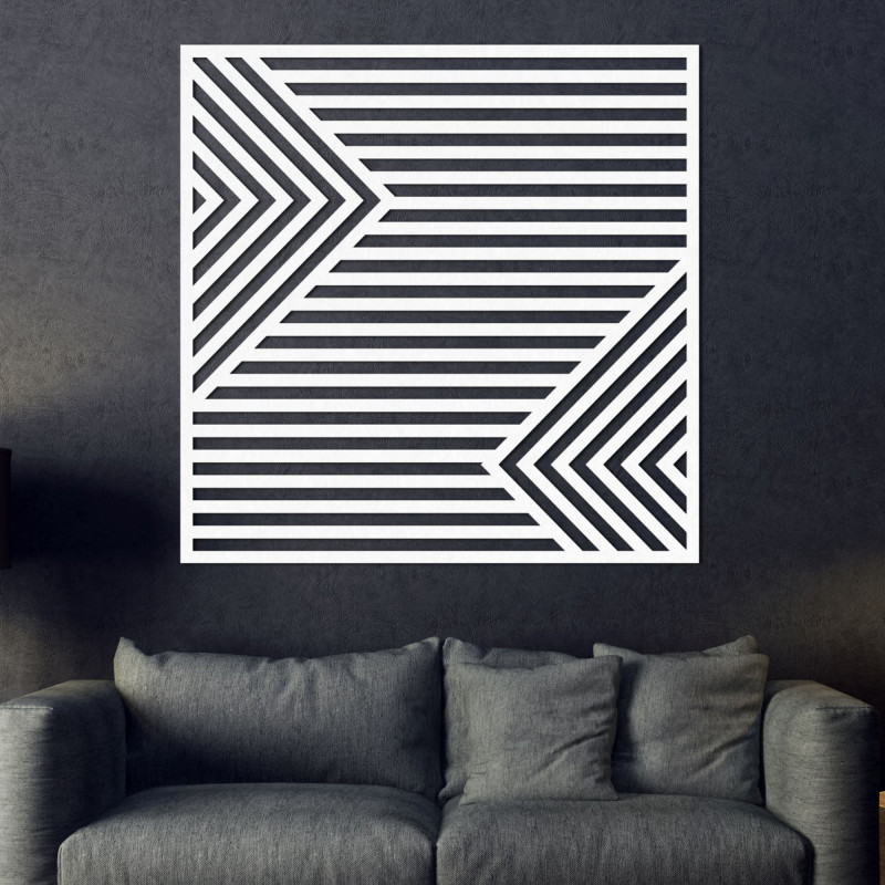 Čtvercový obraz je ztělesněním čistoty a harmonie geometrických linií.