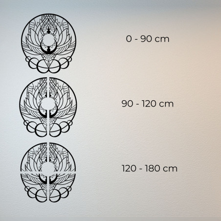 Umělecká dřevěná dekorace mandala květ a slunce - FLORISOLUS