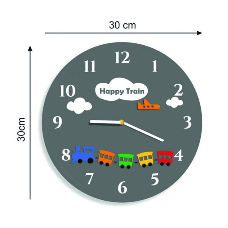 Rozměr hodin na zeď X-momo. Desingové nástěnné hodiny z PMMA