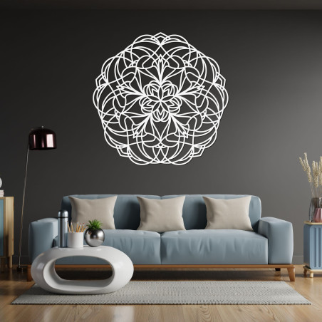 Elegantní dřevěná dekorace mandala do moderního interiéru