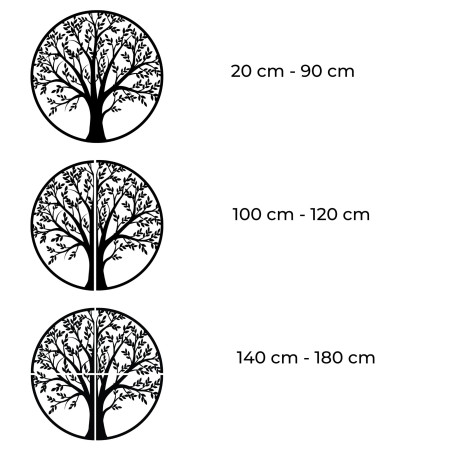 Detailní Dřevěný Strom Života na Stěnu - Moderní Farmářská Dekorace - FORTIS