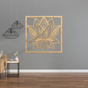 Mandala lotosový květ na zeď čtvercová - ALAKSTRA 2