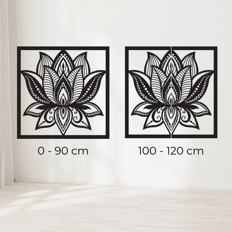 Mandala lotosový květ na zeď čtvercová - ALAKSTRA