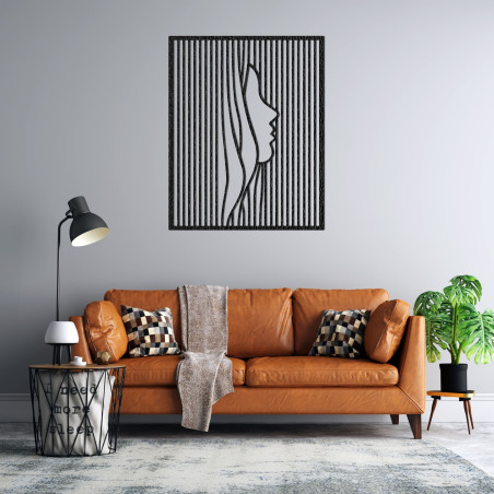 Optická iluze obličeje - moderní dekorativní prvek pro interiér