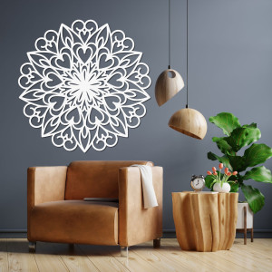 Dřevěná dekorace na zeď do obývacího pokoje