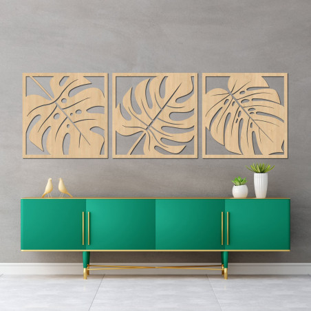 Přírodní nástěnná dekorace monstera - SELERE