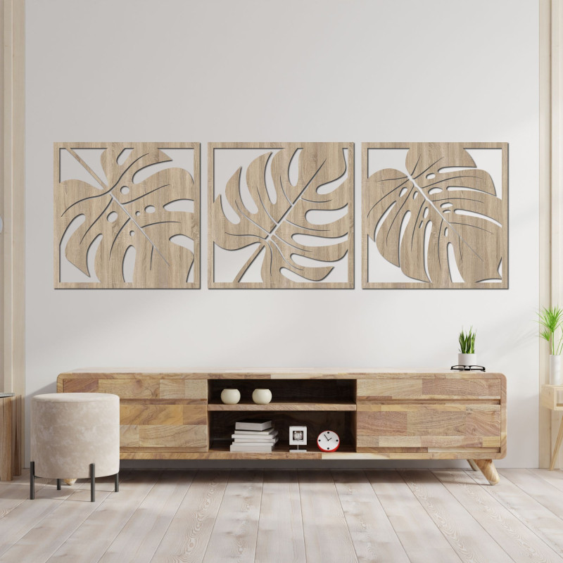 Přírodní nástěnná dekorace monstera - SELERE