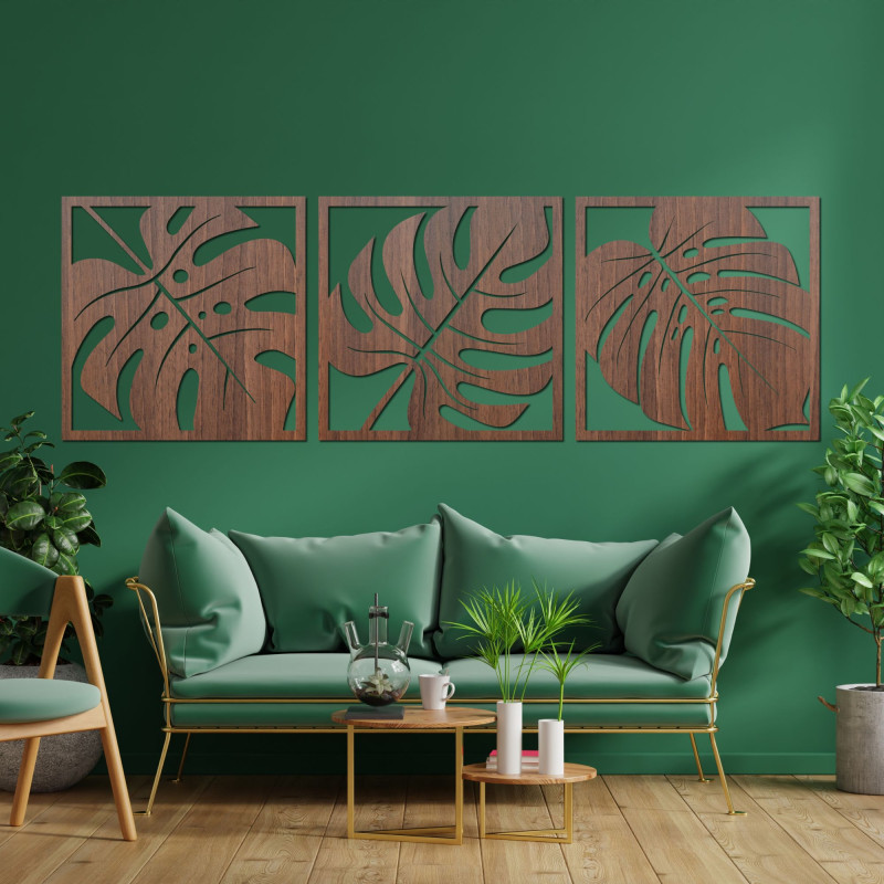 Přírodní nástěnná dekorace monstera - SELERE