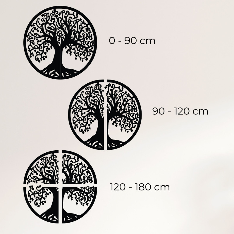 Dřevěný Strom života na zeď symbolizující harmonii, růst a silné rodinné kořeny