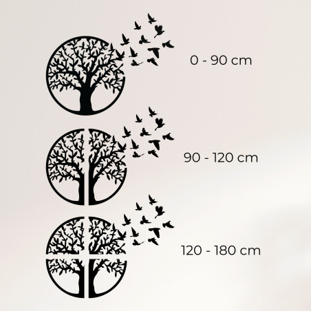 Dřevěný nástěnný obraz Strom života: Rustikální bytový dekorační panel